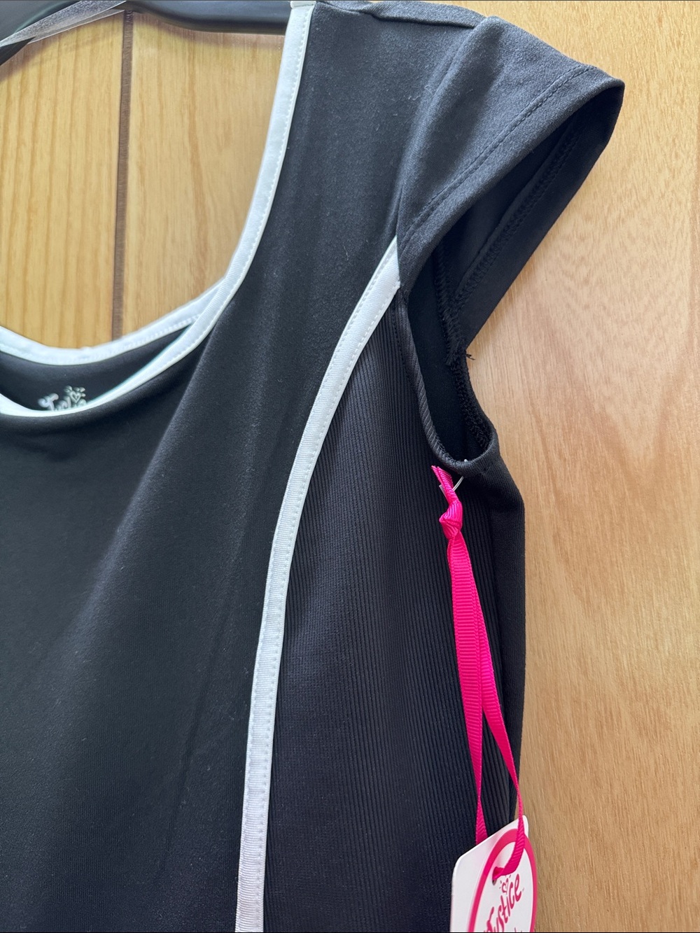Justice Black Dress with White Trim - Picture 3 of 7